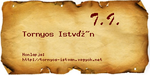 Tornyos István névjegykártya